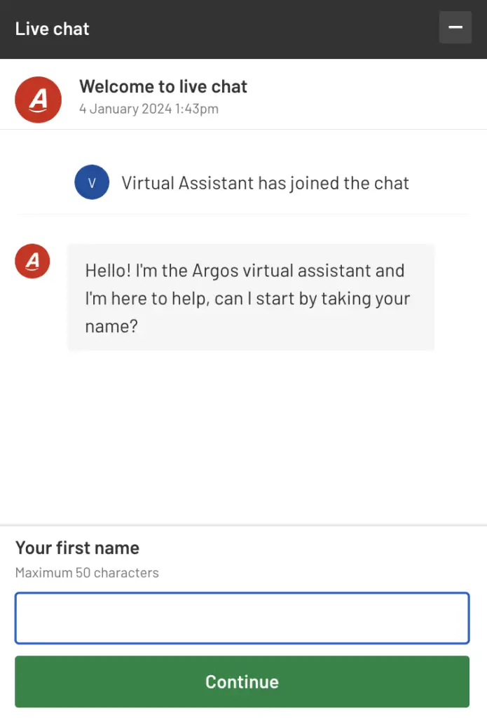 How To Cancel Argos Order Via Live Chat?